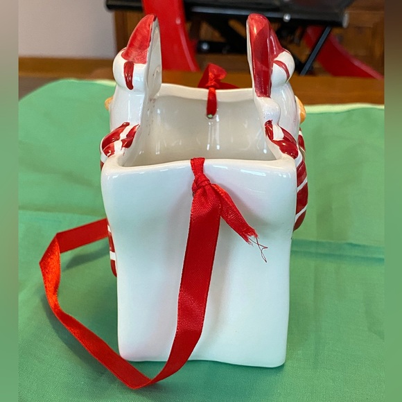 NWOT snowman, ceramic snowman dip serving dish with Santa spreading knife - Picture 3 of 8